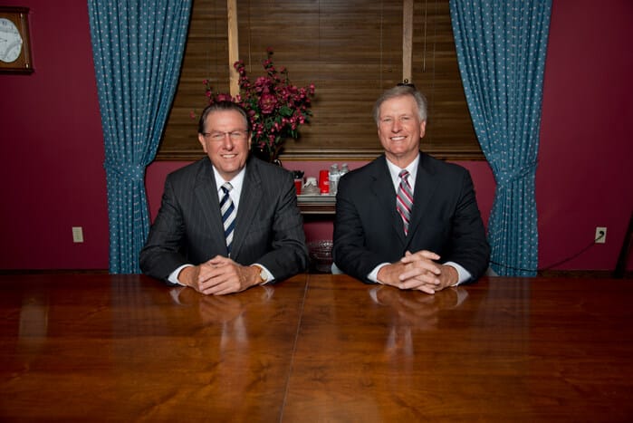 Photo of founding attorney Melvin Bassi and attorney Bradley M. Bassi